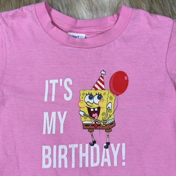 Nickelodeon Sponge Bob Square Pants ‘It’s My Birthday’ Short Sleeve T-Sh… - Picture 3 of 7